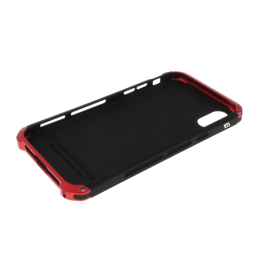 Shockproof Metal Bumper Case Cover For IPhone XS Black+Red