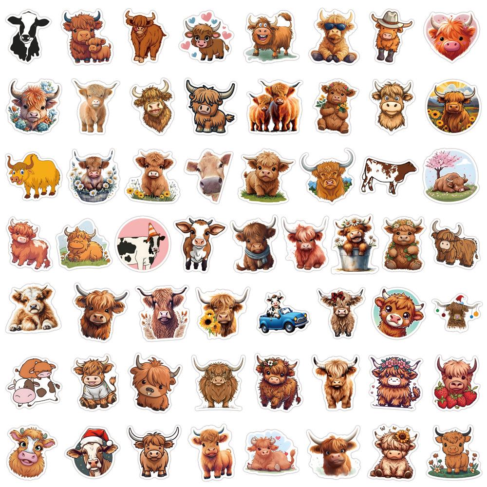 110 Cartoon Animals Doodle Stickers Decorative Scooter Notebook DIY Stickers
