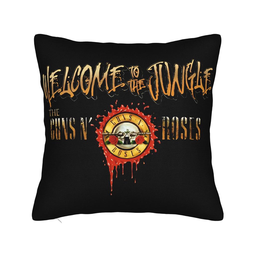 GunsNRoses Was Here rock metal band Pillowcase Merch Printing Cushion Cover  Throw Pillow Cover Home Decor Zipper Multi Size