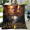 Black Adam poster printed blanket warming beautiful bed blanket flannel soft and comfortable home travel blanket birthday gift