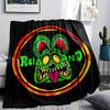 1PC Rat Fink Print Flannel Blanket, High Quality All Seasons, Home Decor, Warmth and Comfort, Perfect for Christmas Gifts