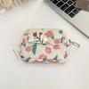 Cartoon Printing Mini Canvas Coin Purse Multifuctional Small Lipstick Bag Jewelry Packing Bag Card Holder