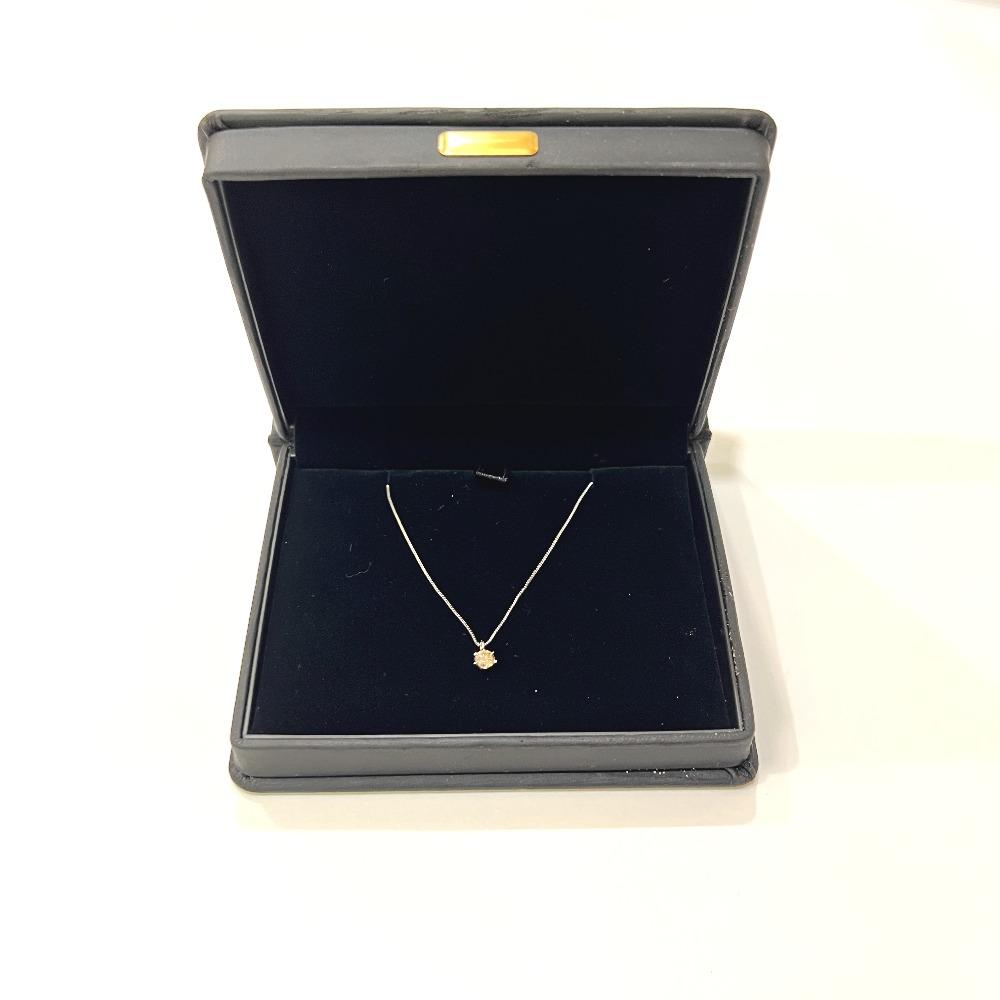 Schmuck K18WG D0.20ct 1P Diamant K18 Diamant-Halskette K18WG Silber