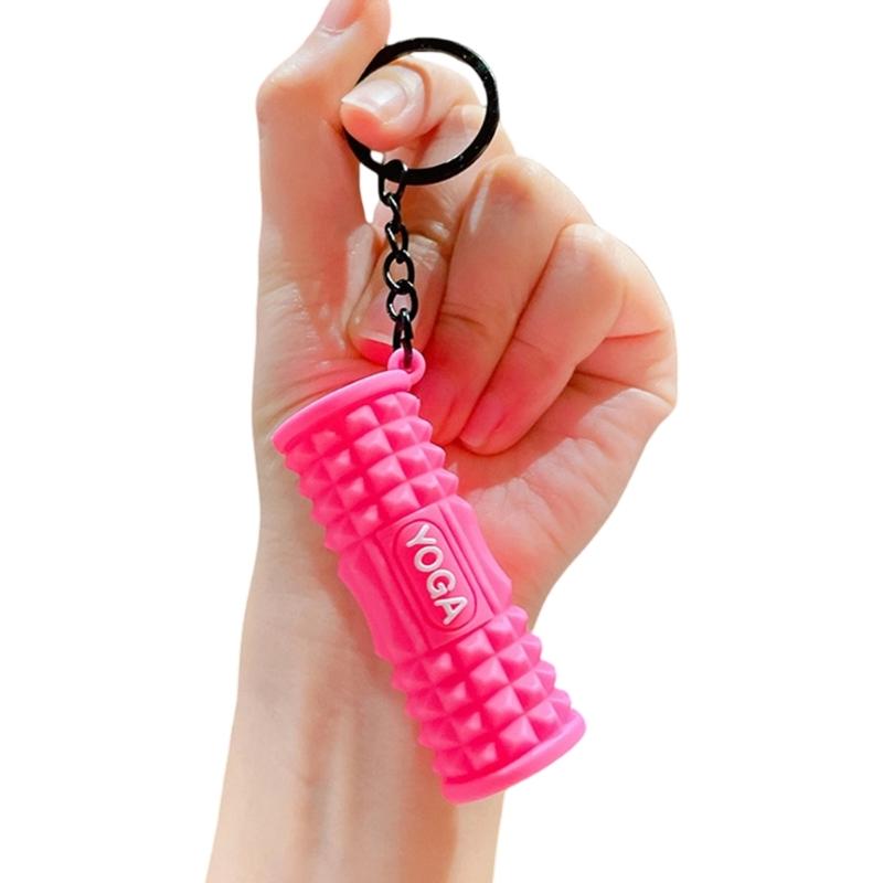 Mini Yoga Schaumstoffrolle Schlüsselanhänger Für Fitnessstudio-Enthusiasten Und Yoga-Liebhaber Robustes PVC-Material Yoga Ausrüstungszubehör