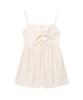 PLUNASTUDIO Washer Shirring Mini Dress_Cream