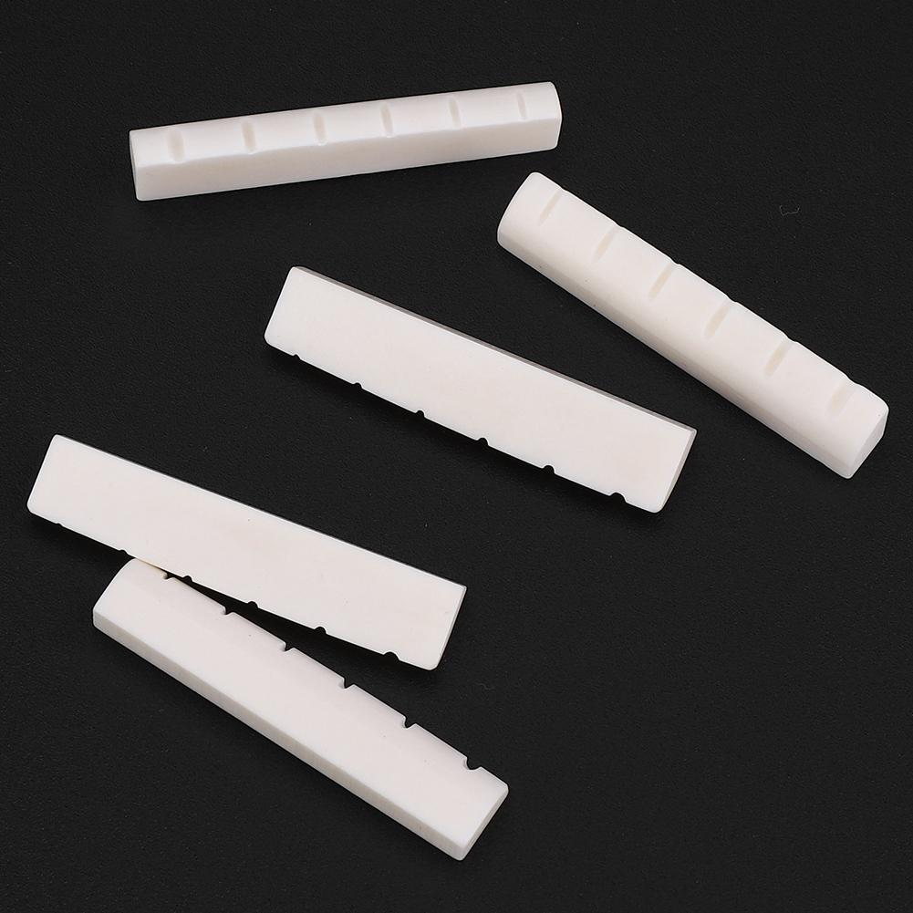 5Pcs Acoustic Wood Guitar Nut Ivory White Cow Bones Musical Instrument Accessories