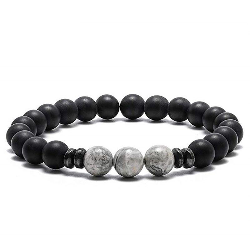 JYL TS Bracelet Couple's  Textured Beaded Enhances Connection & Shared Luck