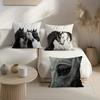 Black and White Horse Theme digital printing pillow cover Short plush Suitable living rooms bedrooms sofas throw cushion cover