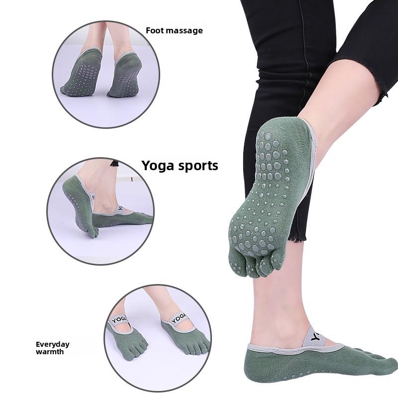 Five-toed Yoga Socks Are Soft and High Elastic, Skin-friendly, Pat Sweat 3D Particles, Plantar Anti-skid and Slow Pressure, Broadband Backless Toes