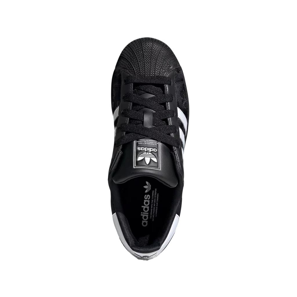 adidas Tênis Feminino Originals Superstar 2 de Couro com Bico Redondo, Cadarço, Confortável, de Cano Baixo KI4171