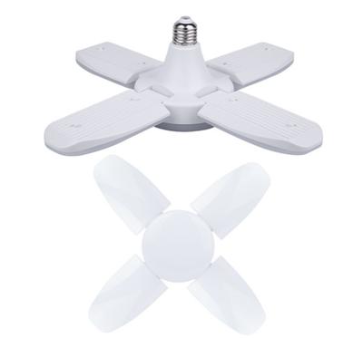High Quality Mini 4 Leaf Deformable Lamp Folding 30W40W50W60W Led Fan Blade Bulb Indoor Adjustable Lighting Energy Saving