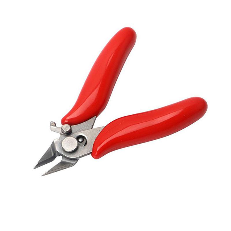 

Diagonal Pliers Mini Wire Flush Cutter 3.5 Inch Micro Diagonal Cutting Pliers Wires Insulating Rubber Handle Model Pliers красный