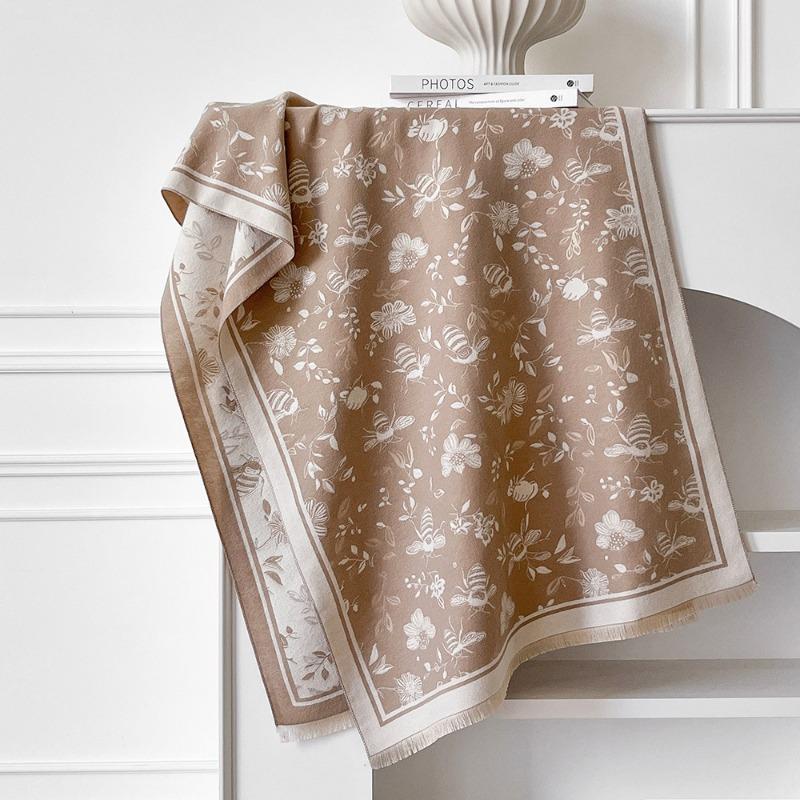 Scarf Women's Air-conditioning Shawl with Warm and Windproof Double-sided Large Shawl with Winter Matching Coat