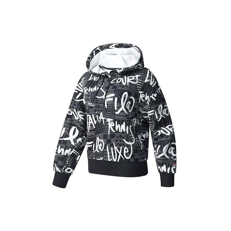 

FILA Classic Tennis Letter Sports Knit Long Sleeve Sweatshirt Women sweatshirt A11W243204FZA M