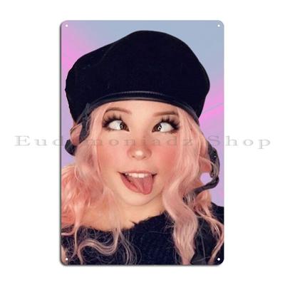Niedliche Belle Delphine, sexy Zunge, Gesicht, Metallschilder, Dekoration, klassische Dekoration, Zuhause, Blechschild-Poster gestalten