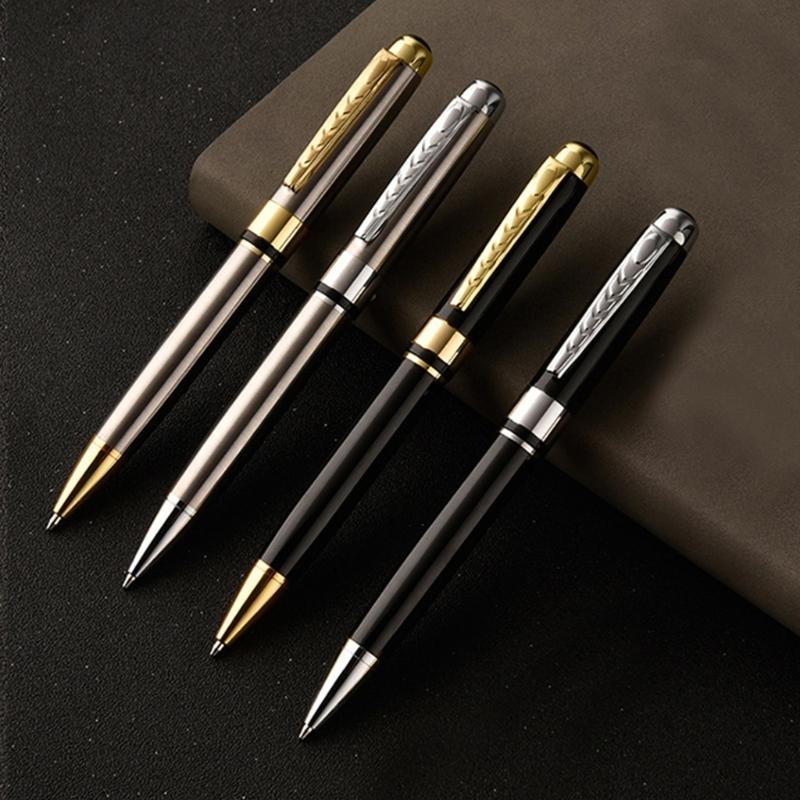 Smooth Writing Pen Metal Ballpoint Pen 1.0mm Rotate Ballpoint Pen Stationery Pen Business Pen for School Office