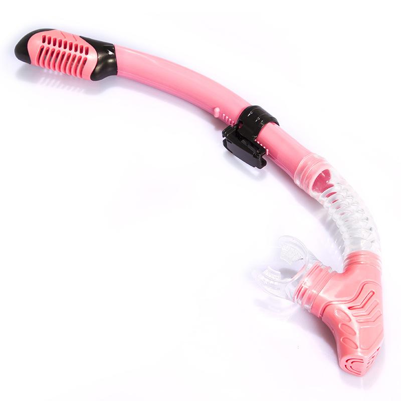 

Полностью сухая дыхательная трубка/силиконовая трубка для снорклинга S31 прозрачный розовый