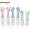 Thickened Rubber Latex Dishwashing Gloves - Waterproof, Durable, Velvet-Lined for Winter