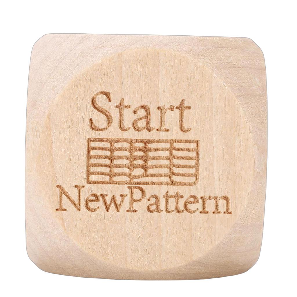 Knitting Dice Wooden Quilting Decision Dice with 6 Engraved Sewing Tasks Fun Quilting Motivation Tool for Knitters Crafters