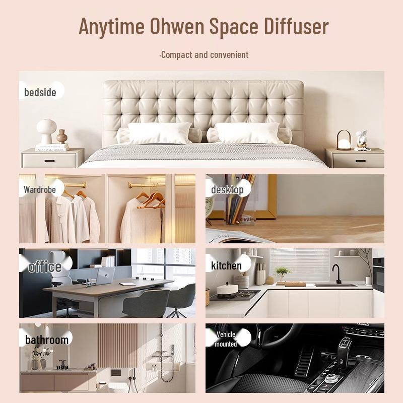 Natural Wood Aromatherapy Diffuser and Air Freshener - Indoor Ornament for Essential Oil and Car Use