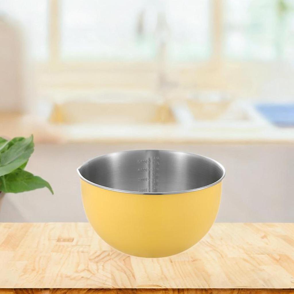 Stainless Steel Mixing Bowl Bakeware Round Basin Easy To Clean Salad Washing for Household