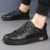 New Leather Slip-on Platform Loafers Men's Designer Soft-soled Men's Driving Shoes Lightweight Business Dress Shoes Male