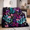 1pc Floral Fantasy Print Blanket   Lightweight Flannel Throw Blanket For Sofa, Bed, Living Room, Office, Outdoor Travel, Camping