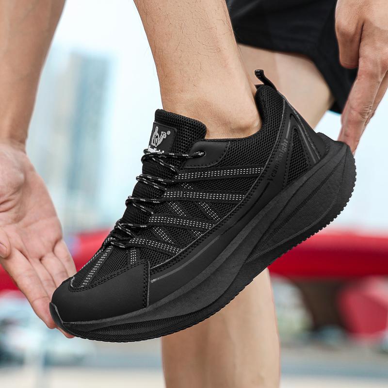 Men's Running Shoes Breathable Man Sports Sneakers Lace Up Comfort Casual Walking Shoes Athletic Training Footwear