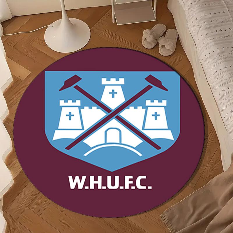 Football Club Emblem Round Rug for Livingroom,Bedroom, Palyroom, Chair Rug, Area rug, Circle Carpet, Large Size Fan Christmas gift