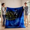 Lion and Crest In Blue Mist Print Blanket Soft and Cozy Perfect for the Living Room Bed Sofa or a Nap,gift