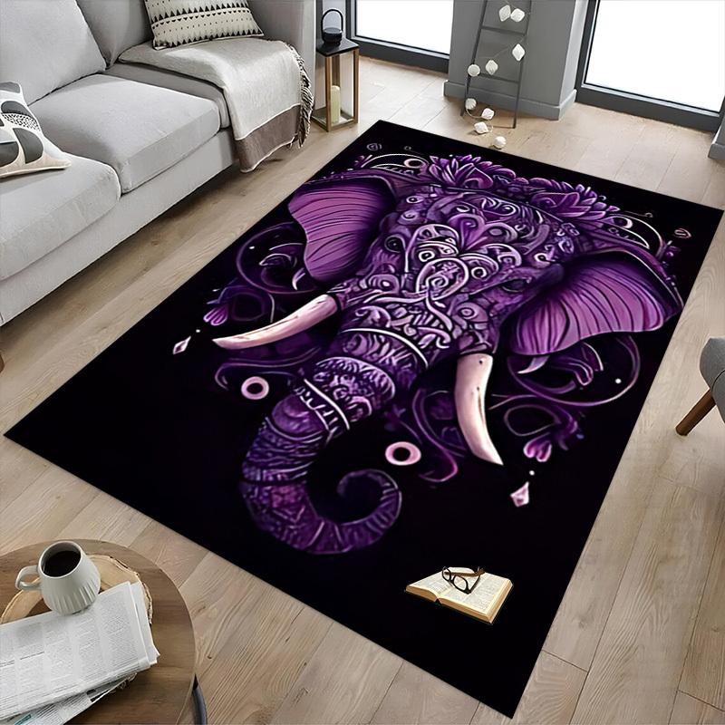 1pc elephant pattern Carpet, Office Rug Outdoor Mat Home Decor Area Carpet Festival