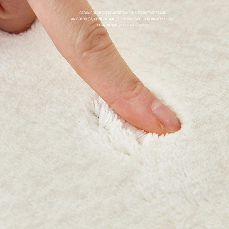 Minimalist Cream Style Carpets for Living Room Irregular Bedroom Decor Plush Carpet Fluffy Soft Leisure Rug Home Thick Floor Mat