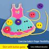 Montessori Shoe Tying and Threading Toy: Wooden Button Board for Early Education