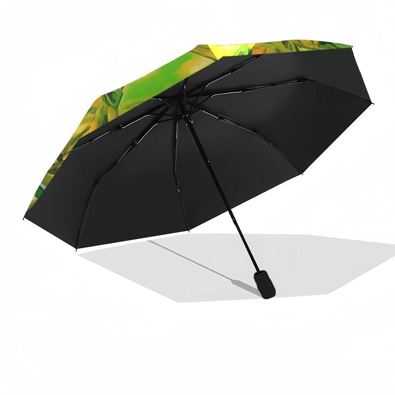 1pc Outdoor Umbrella with Anime Character Print - Automatic Opening/Closing, Portable 3-Fold Design, 8-Rib Iron Frame - Perfect Gift for Fans, Tr
