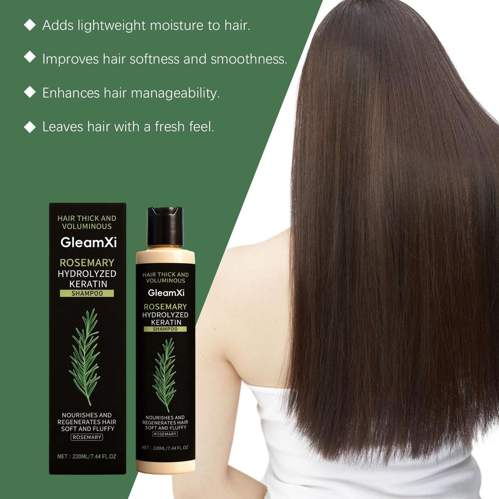 Rosemary Keratin Hair Wash & Care Kit - Moisturizing & Smoothing, Gentle Natural Voluminous Hair for Daily Care
