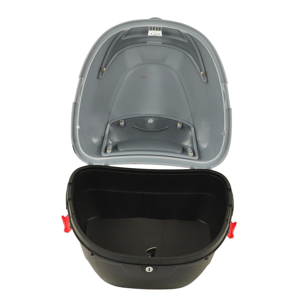 Motorcycle Rear Top Box Motorbike Tail Trunk Storage Case Waterproof Lockable For Autocycle Black