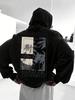 Heavy Terry Hooded Sweater CALIFORNIA Coconut Tree + Positive Energy Slogan Print Casual Style Jumper
