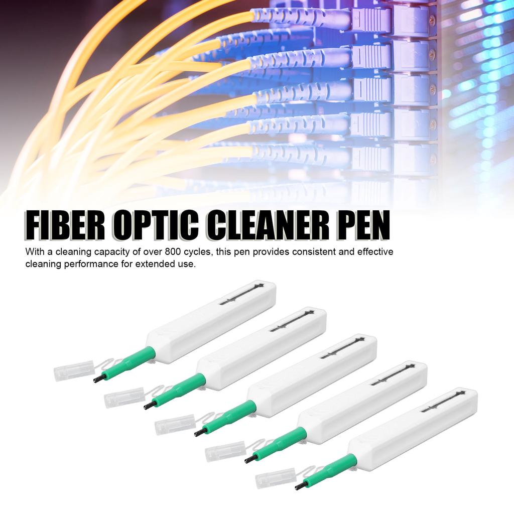 5 Stück Glasfaser-Steckverbinder-Reinigungsstift Über 800 Reinigungszyklen Glasfaser-Reiniger für 2,5 mm SC ST FC