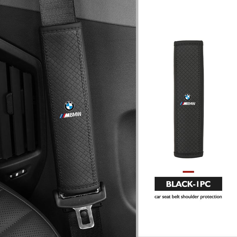 BBKI7 Leather Car Seat Belt Cover Shoulder Protection Strap Pad For BMW E90 E60 E46 E39 F30 F10 E87 X3 X4 X5 X1 G30 G20