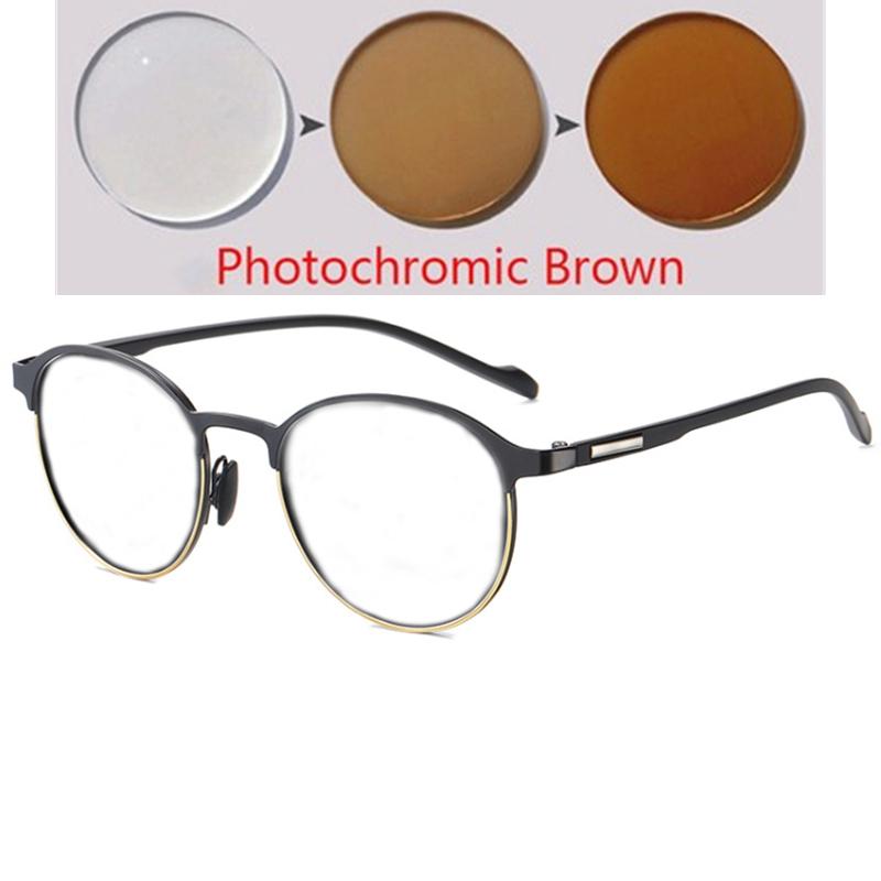 0 -0,5 -0,75 până la -6 Ochelari de soare anti-orbire Steampunk miopie cu dioptrii Ochelari de soare cu prescripție UV400 miopie pentru bărbați și femei