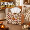 1pc Autumn Tissue Box Holder with Cozy Autumn Design - Mushroom Pumpkin Acorn, Durable Polyester, Ideal for Kitchen, Living Room, Bedroom, Bathroom, C