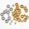 50 stuks Goudkleurig Roestvrij Staal Rond Stopper Spacer Kralen Krimp Eindkralen voor DIY Ketting Sieraden Maken Benodigdheden Groothandel