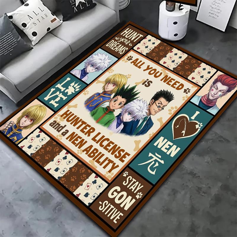 Hunter X Hunter Teppich Teppich für Wohnzimmer Schlafzimmer Zuhause Sofa Dekoration Kinder Spielen Rutschfeste Bodenmatte