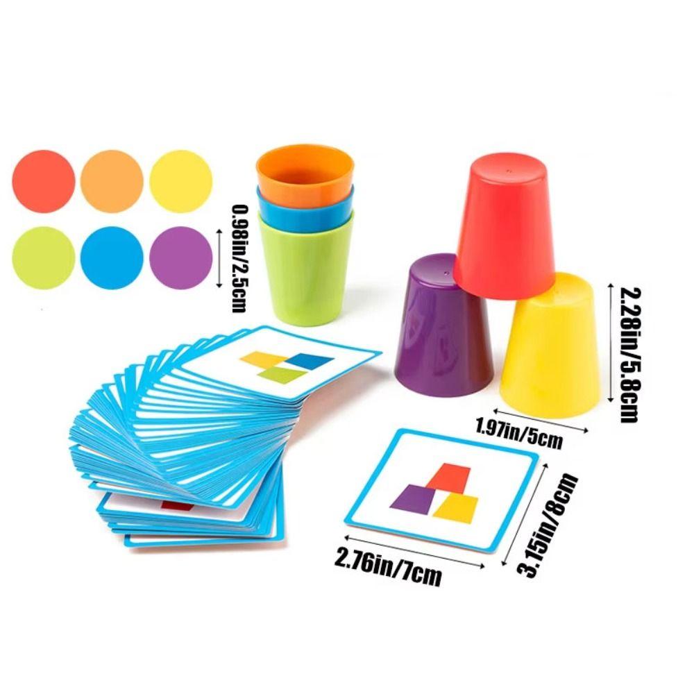 Matching Color Stacked Cups Game Sorting Color Classification Cup Toys  Develops Motor Skills