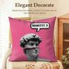 Funny Art DDavid Statue Cushion Cover Natural Linen Organic Fabric DoubleSided Printing Sofa Home Decor Gift Pillow Case