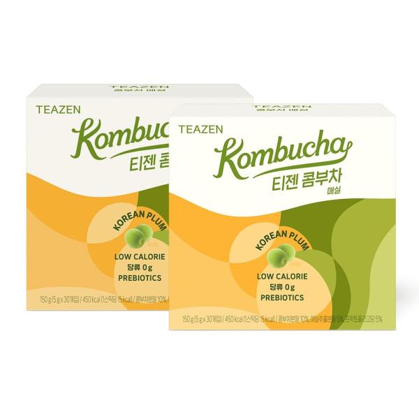 Teazen Kombucha Plum 30 палочек x 2 коробки, Корейский комбуча