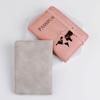 PU Leather Passport Cover for Card Documents Hot Stamping Simple Women Men Travel Passport Holder Wallet