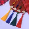 Ancient Style White Tassel Fan Pendant for Hanfu/Qipao Lapel or Phone