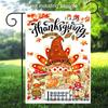 Single Piece, Thanksgiving Gnome Themed Garden Flag with Abundant Harvest Elements,  Double-Sided Festive Yard Flag, Seasonal Home Decoration, Fade-Re