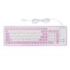 Foldable Silicone Keyboard 103 Keys USB Wired Silicon Foldable Waterproof Mute Fadeless Foldable Keyboard for PC Laptop